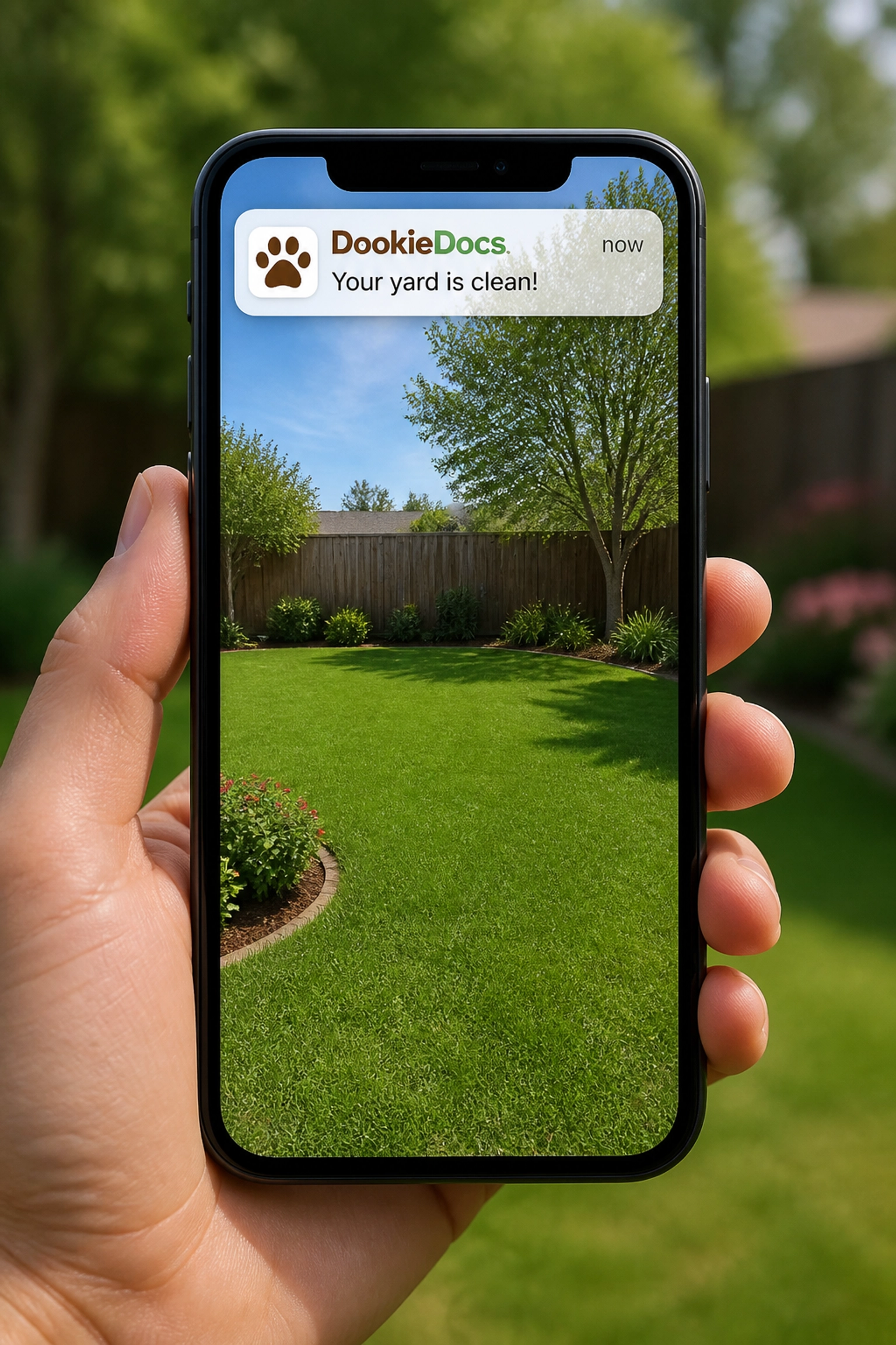 Phone showing photo proof service notification